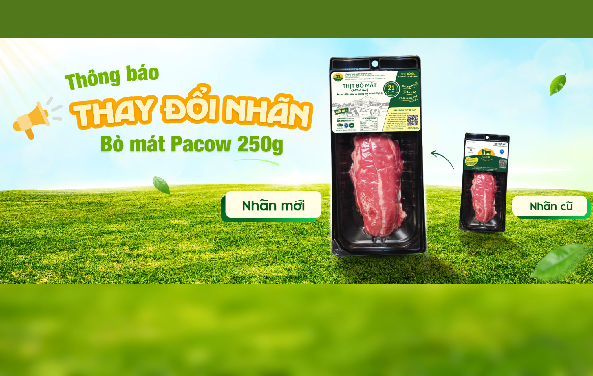 Thông báo thay đổi nhãn vỉ mát 250gr