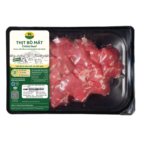 THỊT BÒ PACOW CẮT KHỐI LÚC LẮC 250G