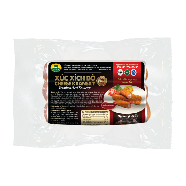 XÚC XÍCH BÒ KRANSKY ĐẶC BIỆT PACOW 200G